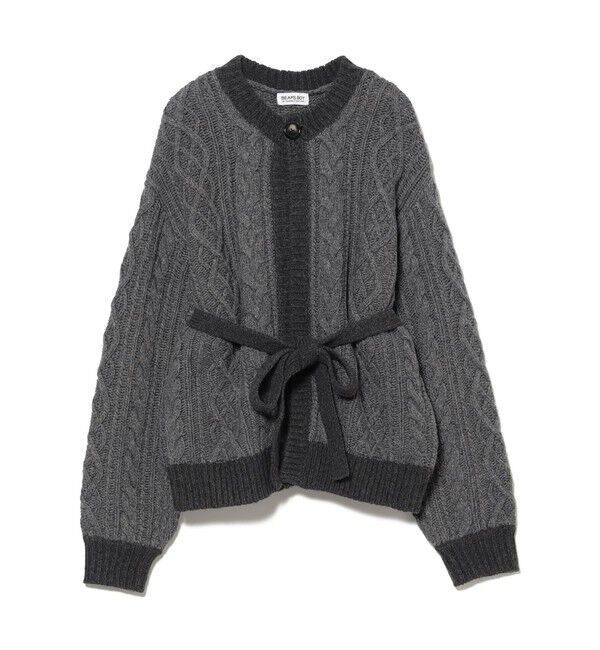 BEAMSBOY「3ゲージ 2トーン アラン カーディガン」|ニット・セーター|