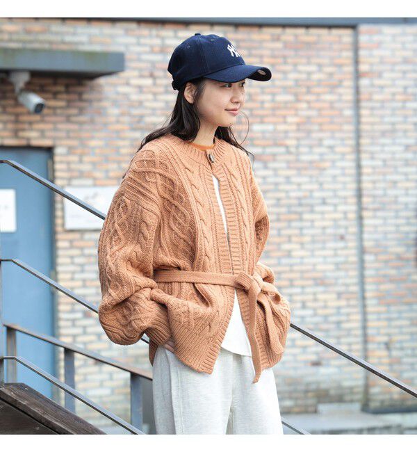 BEAMSBOY「3ゲージ 2トーン アラン カーディガン」|ニット・セーター|