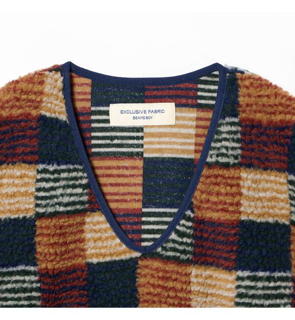 BEAMSBOY「ジャガード ボア プルオーバー」|ベスト・ジレ|