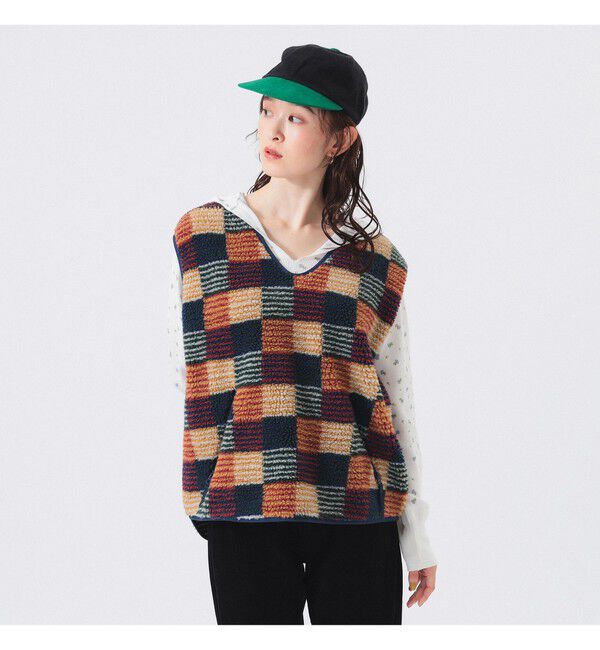 BEAMSBOY「ジャガード ボア プルオーバー」|ベスト・ジレ|