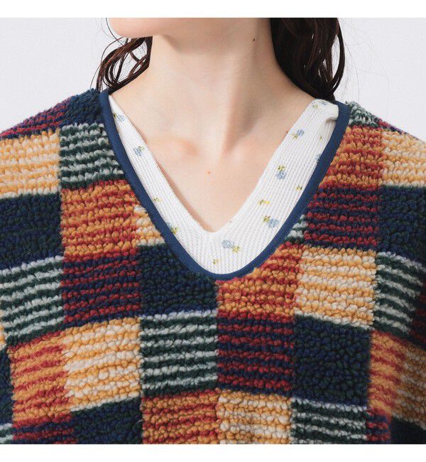 BEAMSBOY「ジャガード ボア プルオーバー」|ベスト・ジレ|