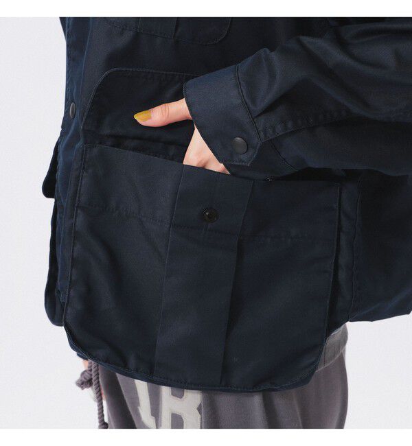 BEAMSBOY「シャンブレー ギャバ ショート フィッシング ジャケット」|ブルゾン・スタジャン|