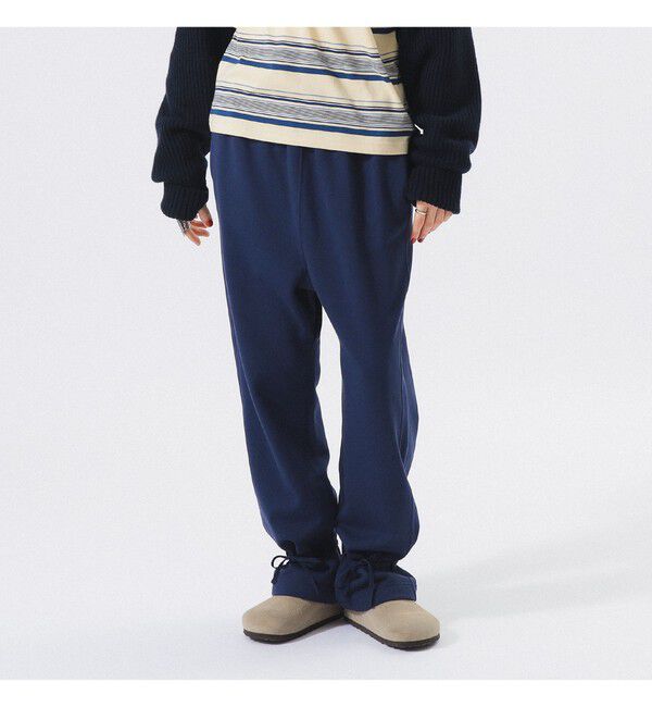 BEAMSBOY「ヘム アレンジ スウェットパンツ」|チノ|NAVY