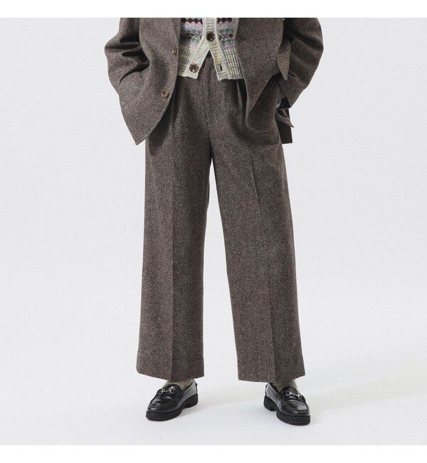 BEAMSBOY「ツイード ワイド スラックス」|スラックス|