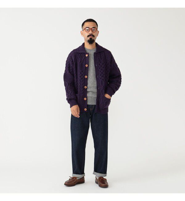 BEAMS PLUS「BEAMS PLUS / Cardigan Alan Patchwork」|カーディガン|