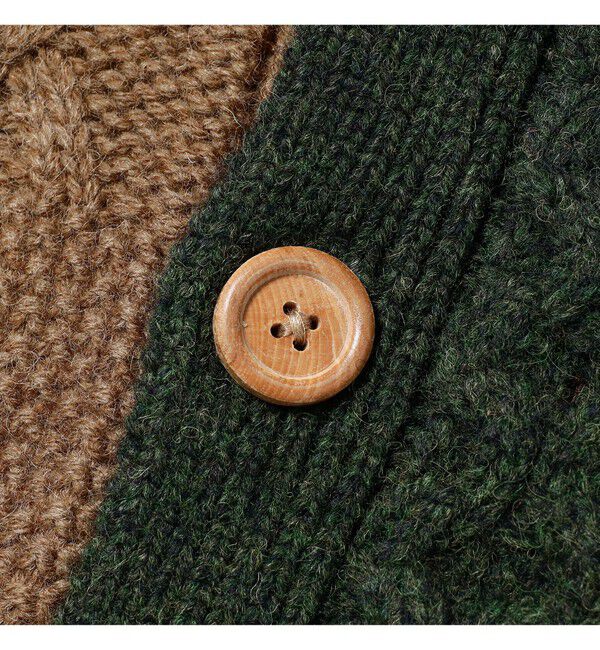 BEAMS PLUS「BEAMS PLUS / Cardigan Alan Patchwork」|カーディガン|