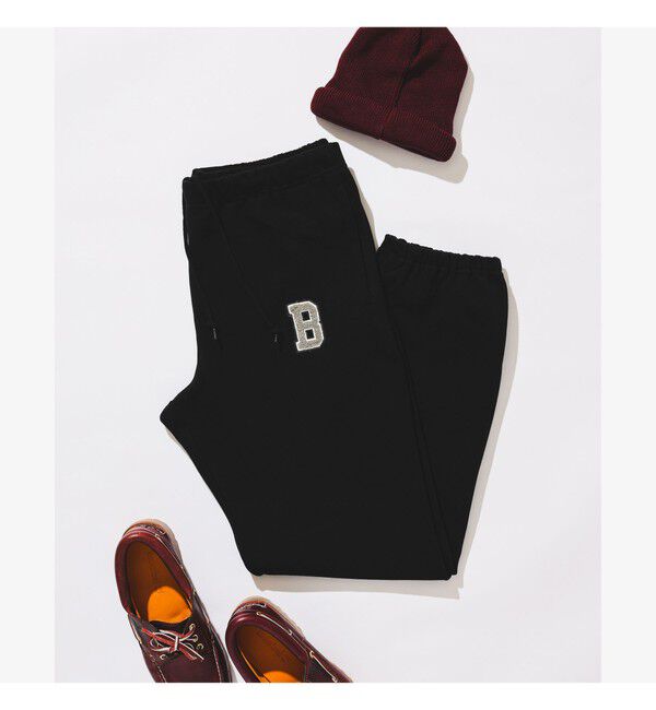 BEAMS「Bロゴ スウェットパンツ」|その他|BLACK
