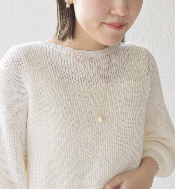 SHIPS for women「ガラス パール アジャスター ロング ネックレス」|ネックレス|