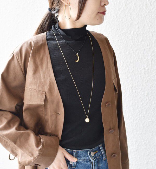 SHIPS for women「ガラス パール アジャスター ロング ネックレス」|ネックレス|