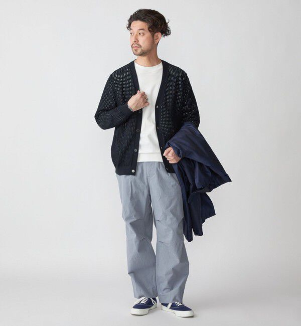 SHIPS「SHIPS:〈手洗い可能〉12ゲージ クロシェライク アイレット カーディガン」|カーディガン|