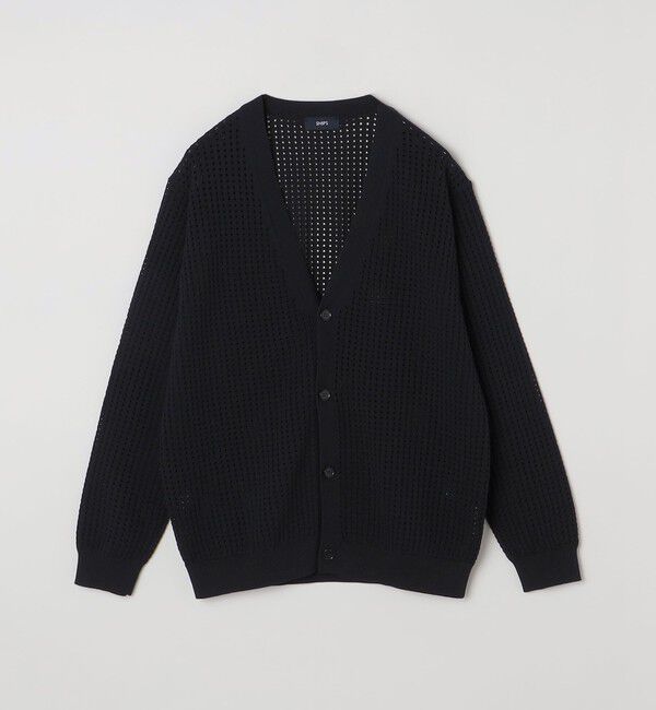 SHIPS「SHIPS:〈手洗い可能〉12ゲージ クロシェライク アイレット カーディガン」|カーディガン|