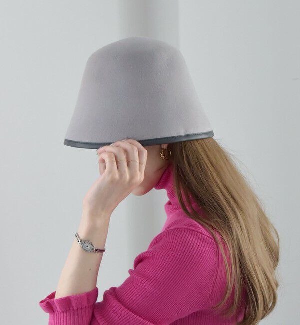 quaranciel「quaranciel: パイピング ベルハット」|ハット|ライトグレー