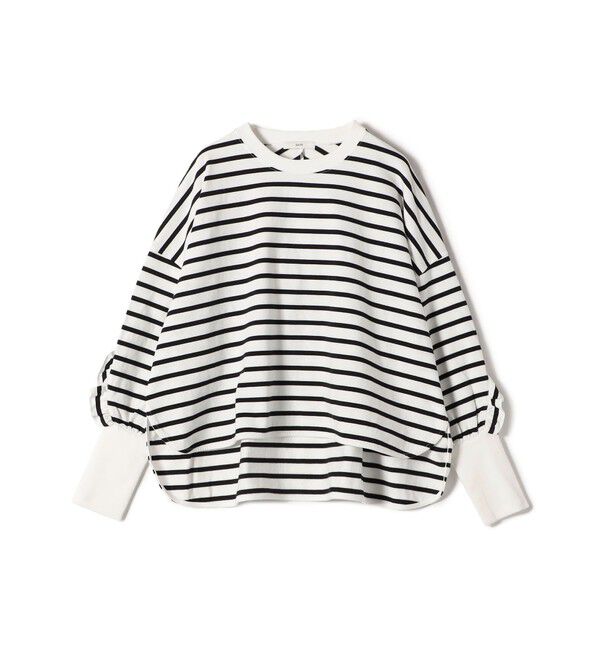 SHIPS for women「〈洗濯機可能〉ロング リブ スリーブ フリル カットソー」|Tシャツ・カットソー|