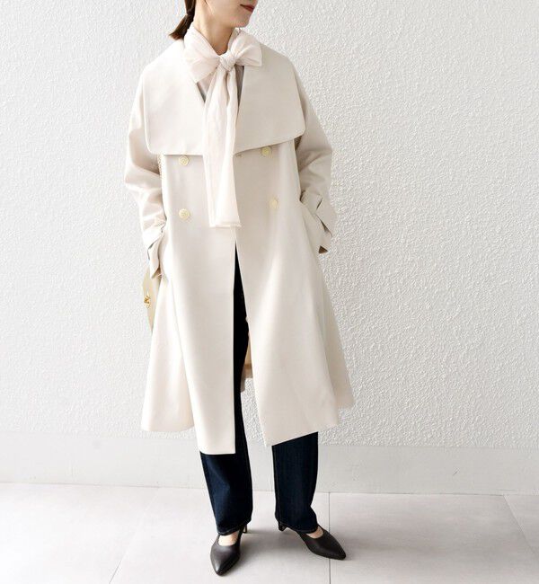 SHIPS any「SHIPS any: ドライツイル ショールカラー Aライン コート［NAVY BLUE］」|その他|