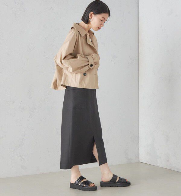 SHIPS for women「麻混 ストライプ 無地 ポケット タイト スカート ◇」|スカート|