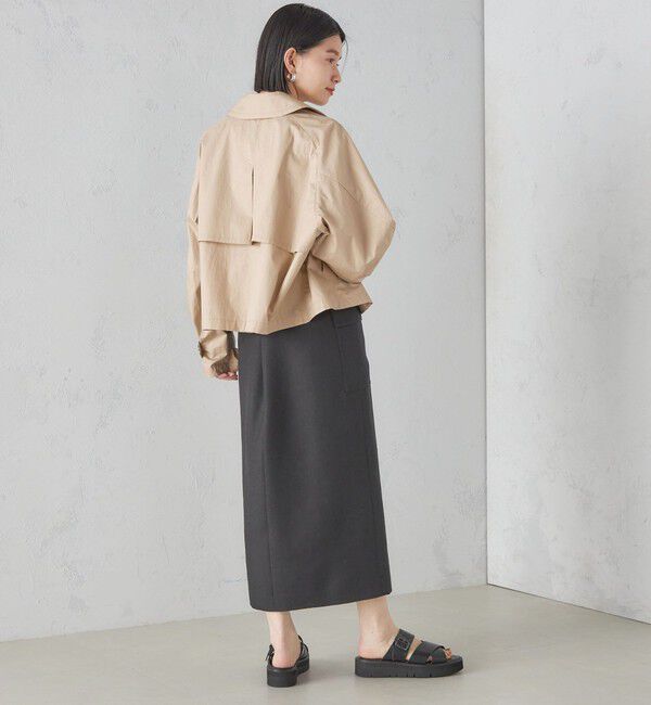 SHIPS for women「麻混 ストライプ 無地 ポケット タイト スカート ◇」|スカート|