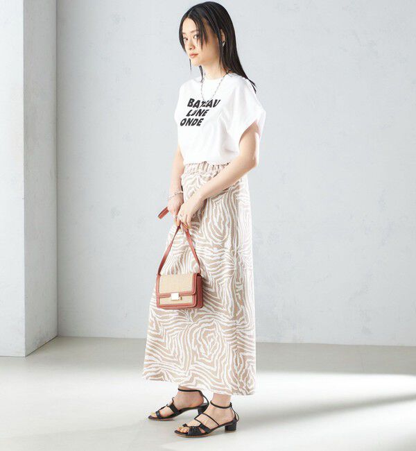 SHIPS for women「ローズペトール 半袖 プリント TEE」|Tシャツ・カットソー|