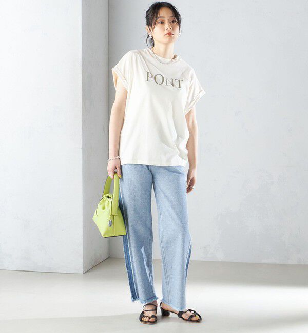 SHIPS for women「ローズペトール 半袖 プリント TEE」|Tシャツ・カットソー|