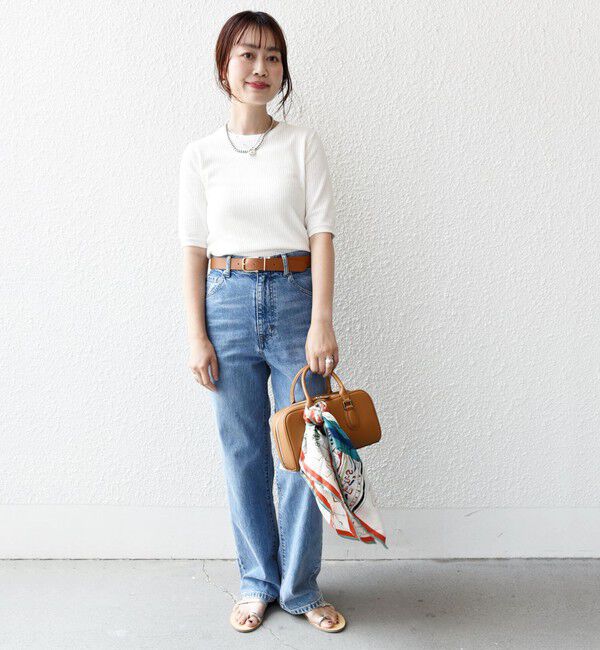 SHIPS for women「〈手洗い可能〉コットン ナイロン リブ ニット TEE」|ニット・セーター|