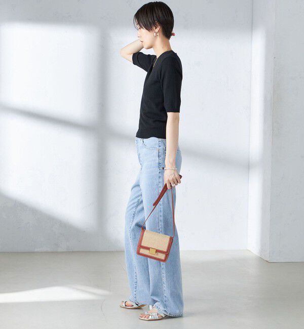 SHIPS for women「〈手洗い可能〉コットン ナイロン リブ ニット TEE」|ニット・セーター|