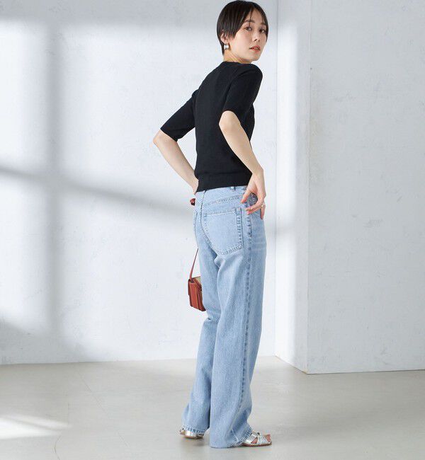 SHIPS for women「〈手洗い可能〉コットン ナイロン リブ ニット TEE」|ニット・セーター|