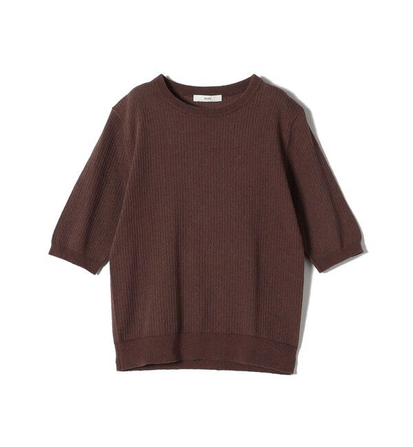SHIPS for women「〈手洗い可能〉コットン ナイロン リブ ニット TEE」|ニット・セーター|