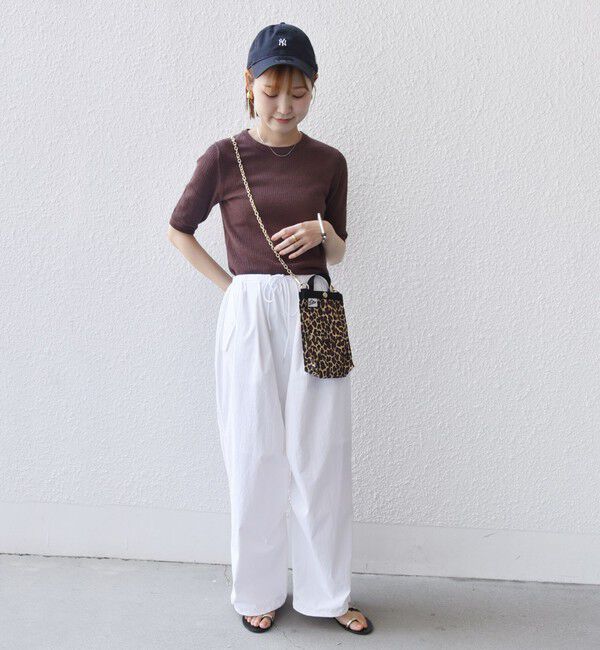 SHIPS for women「〈手洗い可能〉コットン ナイロン リブ ニット TEE」|ニット・セーター|