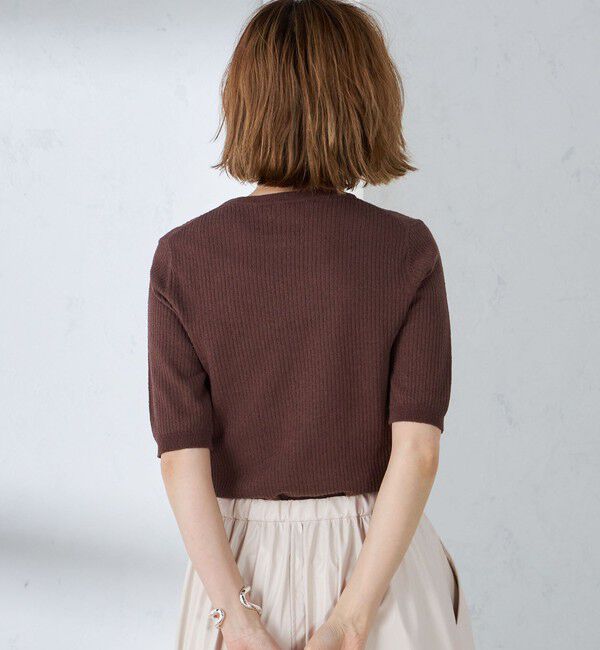 SHIPS for women「〈手洗い可能〉コットン ナイロン リブ ニット TEE」|ニット・セーター|