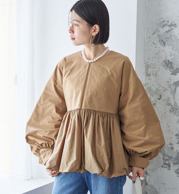 SHIPS for women「ペプラム バルーン 中綿 ブルゾン」|その他|