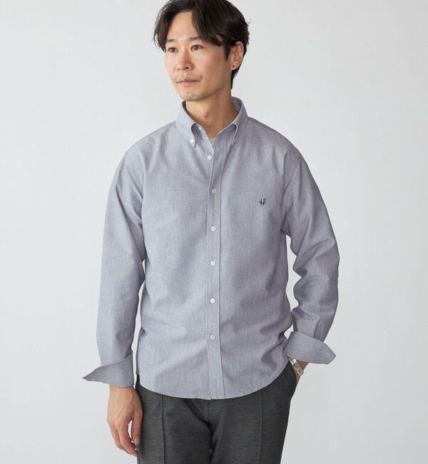 SHIPS「【WEB限定】SHIPS: 防シワ・吸水速乾 Drymix(R) ワンポイントロゴボタンダウンシャツ」|シャツ・ブラウス|