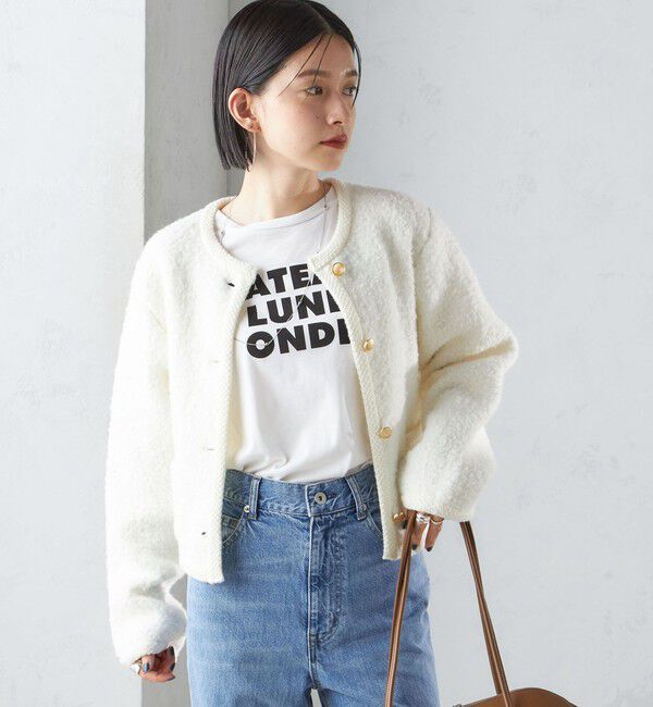 SHIPS for women「〈手洗い可能〉メタル釦 パイル ジャケット」|その他|