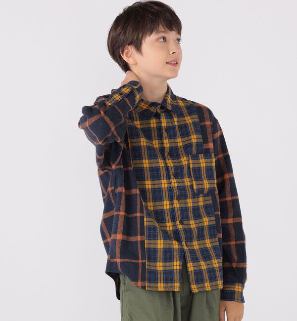 SHIPS KIDS「SHIPS KIDS:140～160cm / チェック パターン シャツ」|シャツ・ブラウス|