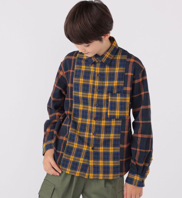 SHIPS KIDS「SHIPS KIDS:140～160cm / チェック パターン シャツ」|シャツ・ブラウス|