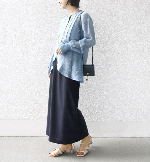 SHIPS for women「【WEB限定】〈洗濯機可能〉シアー プリーツ ヨーク パールモチーフボタン ブラウス」|シャツ・ブラウス|