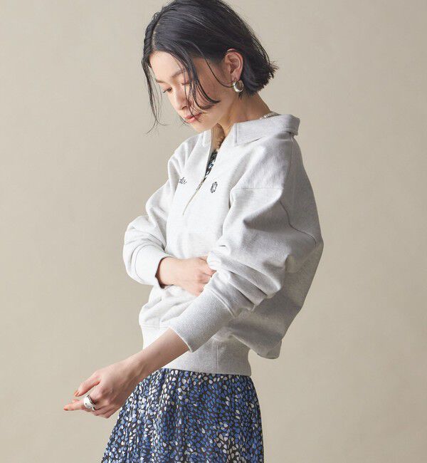 SHIPS for women「SHIPS NINE CASE:〈洗濯機可能〉ハーフ ジップ スウェット プルオーバー」|スウェット・ジャージ|