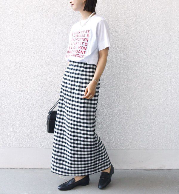 SHIPS for women「〈手洗い可能〉ギンガム チェック タイト スカート」|スカート|