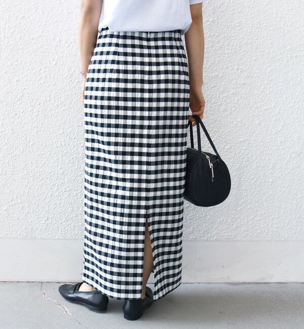 SHIPS for women「〈手洗い可能〉ギンガム チェック タイト スカート」|スカート|