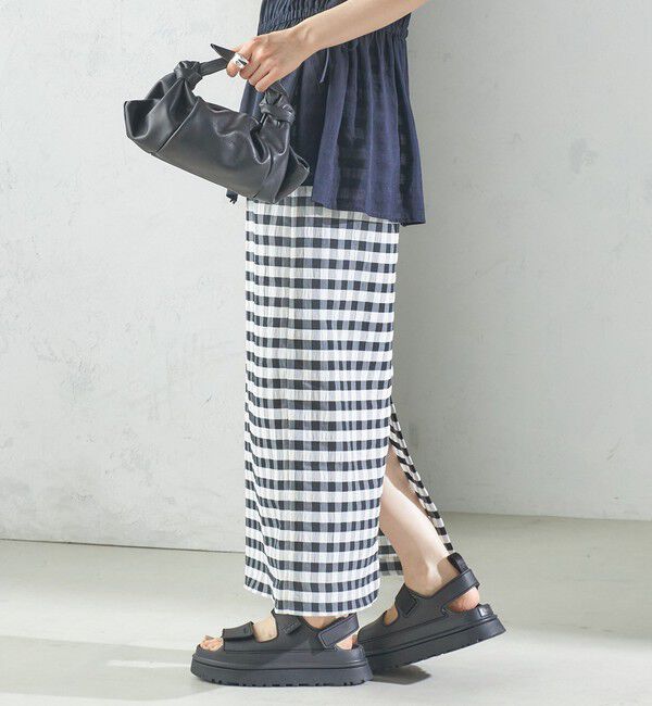 SHIPS for women「〈手洗い可能〉ギンガム チェック タイト スカート」|スカート|