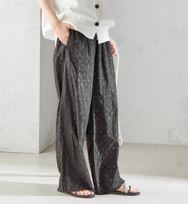 SHIPS for women「〈手洗い可能〉コットン ドビー ウエスト ゴム ギャザー パンツ」|その他|