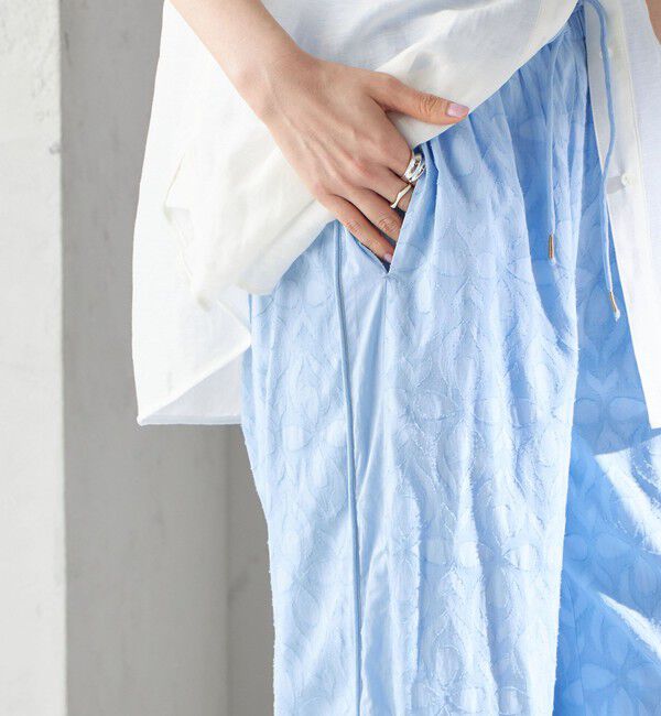 SHIPS for women「〈手洗い可能〉コットン ドビー ウエスト ゴム ギャザー パンツ」|その他|