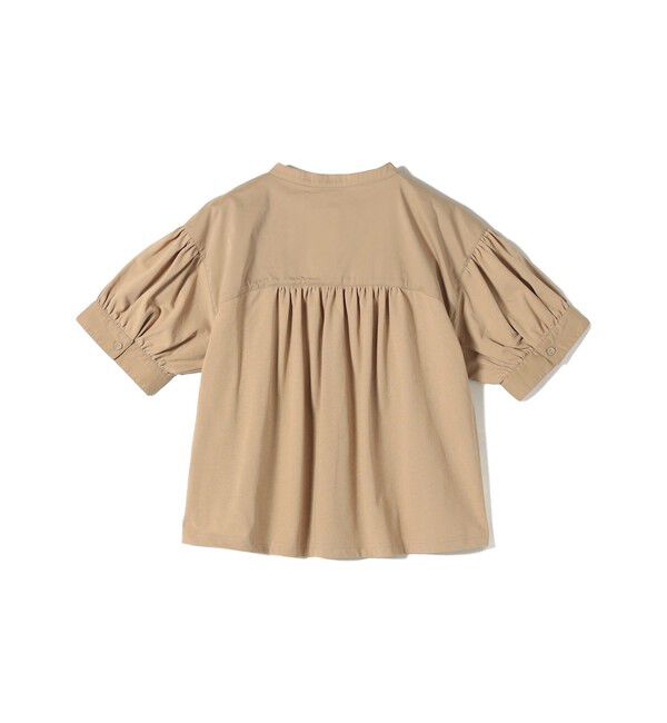 SHIPS Colors 「SHIPS Colors:〈手洗い可能〉ハイツイスト コンビ スキッパー プルオーバー」|Tシャツ・カットソー|