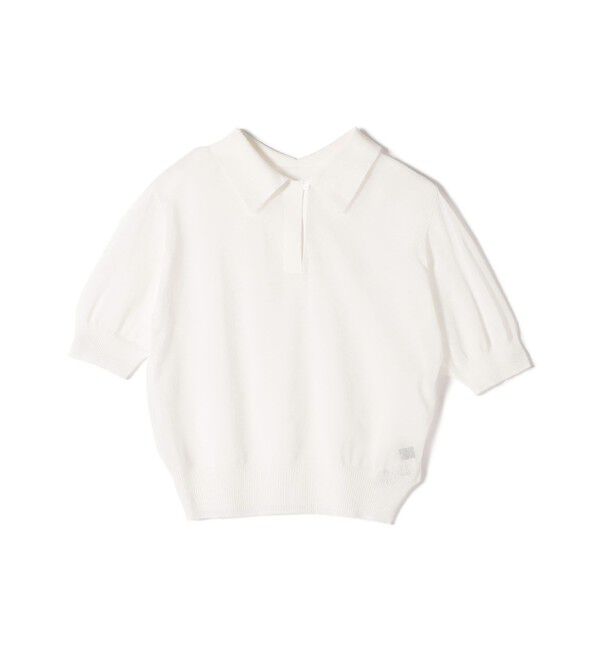 SHIPS for women「SHIPS Primary Navy Label:〈手洗い可能〉NOIR POLO ニット」|ニット・セーター|オフホワイト