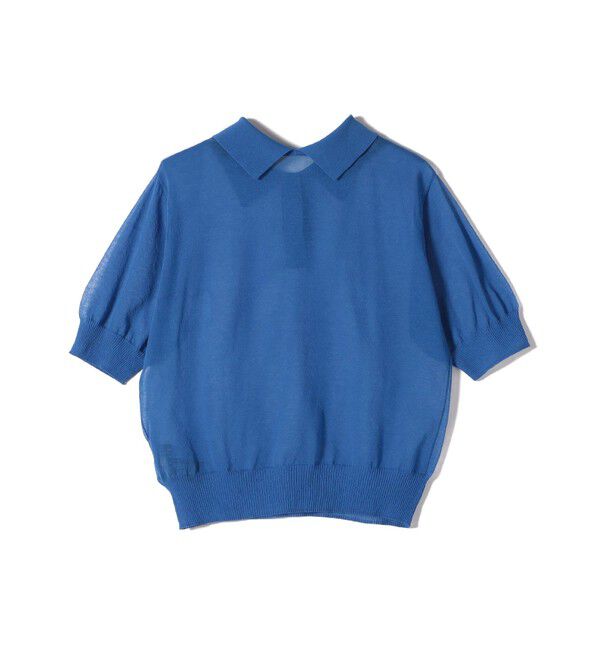 SHIPS for women「SHIPS Primary Navy Label:〈手洗い可能〉NOIR POLO ニット」|ニット・セーター|