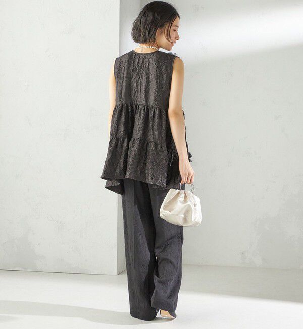 SHIPS for women「TORRAZZO DONNA:〈手洗い可能〉フラワー ティアード ブラウス」|シャツ・ブラウス|