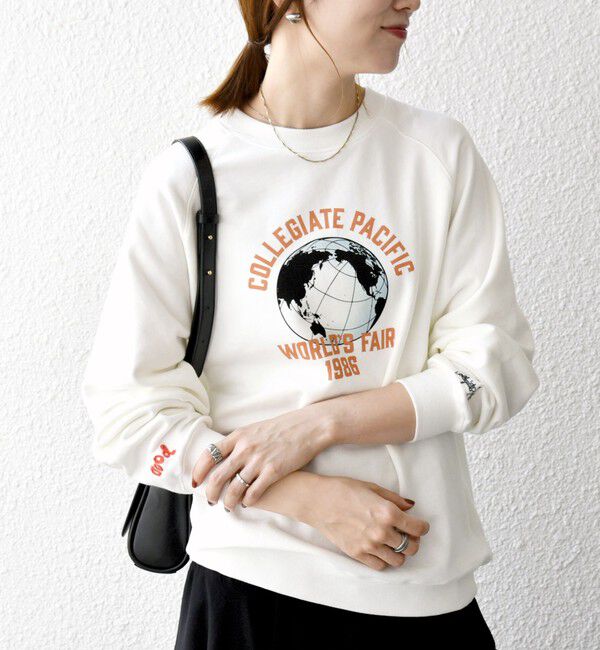 SHIPS any「【SHIPS any別注】Collegiate Pacific: ロゴ プリント ＆ 刺繍 スウェット 25AW」|スウェット・ジャージ|