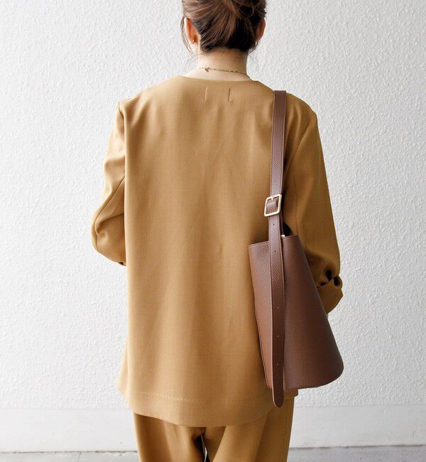 SHIPS any「SHIPS any:〈洗濯機可能〉ウーステッド Vネック ノーカラー ジャケット」|ノーカラージャケット|