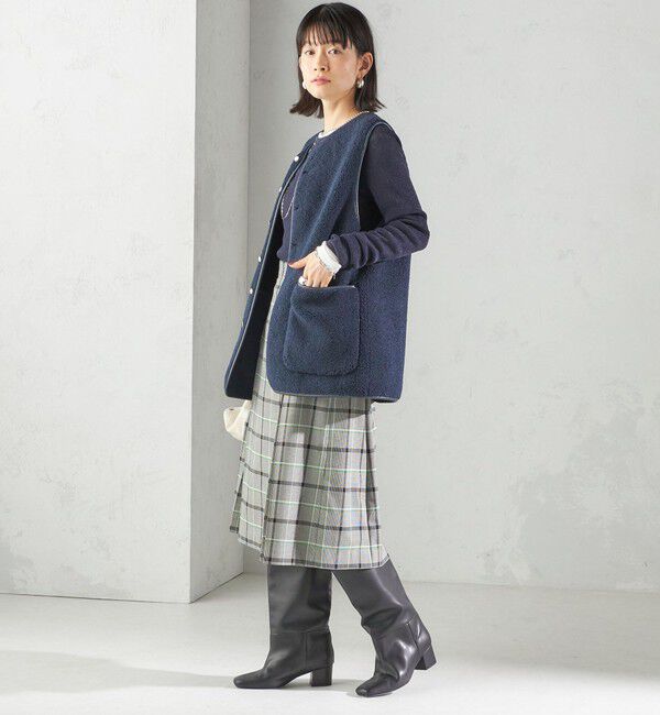 SHIPS for women「《一部追加予約》チェック ボックス プリーツ スカート」|スカート|