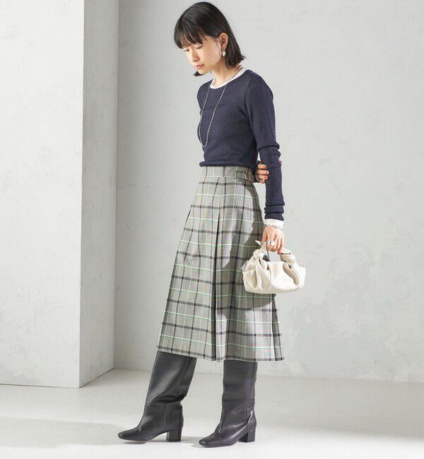 SHIPS for women「《一部追加予約》チェック ボックス プリーツ スカート」|スカート|