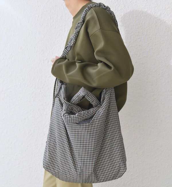 SHIPS any「SHIPS any: 3WAY チェック ギャザー ショルダーバッグ (ユニセックス)◇」|ショルダー・メッセンジャー|