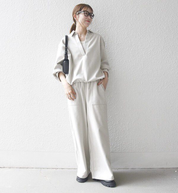 SHIPS any「SHIPS any:〈手洗い可能〉ウォーム スキッパー ドロスト シャツ」|シャツ・ブラウス|